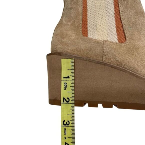 CECELIA Suede Pull On Wedge Boots - Picture 9 of 13